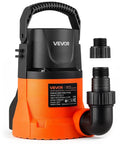 Heavy Duty Submersible Water Pump Delivers Knockout 3300GPH Flow With Zero Point Seven HP Motor, portable utility sump pump design.