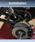 Installation of Beefy Hydraulic Rear Disc Brake Caliper Kit With Stainless Steel Rotor for Dirt Bikes and ATVs