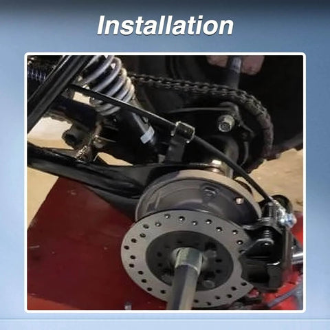 Installation of Beefy Hydraulic Rear Disc Brake Caliper Kit With Stainless Steel Rotor for Dirt Bikes and ATVs