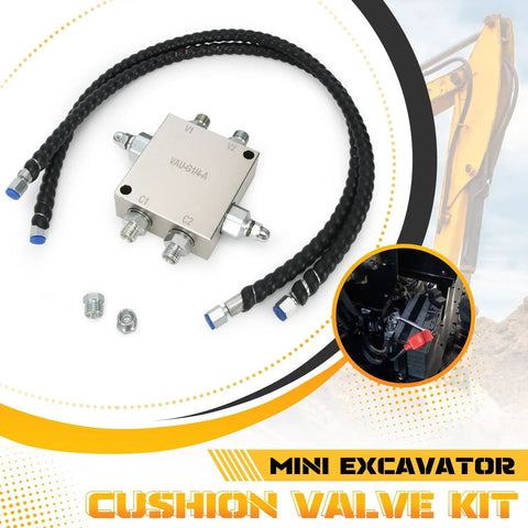 Excavator Cushion Valve Kit With Swivel Motor Buffer Valves For Smoother Operation And Precise Control On Machines With One Quarter Inch Hydraulic Hoses And M14-1.5 Threaded Ends