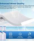 20 Inch By 4.5 Inch Heavy Duty Whole House Pleated Sediment Filter For Well Water Replacement Cartridge 2 Pack on water background