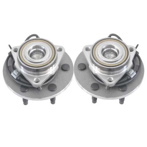 2 Pack Front Wheel Bearing And Hub Assembly 6 Lug 2WD With ABS Fits GMC Sierra 1500 Yukon 2000 To 2006 Chevy Silverado 1500 1999 To 2006 Cadillac Escalade 2002 To 2006 Replacement