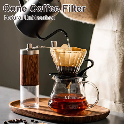 200 Count Unbleached Cone Coffee Filters For Drip And Pour Over, Disposable Cone Paper Filters Fits 2 To 6 Cup Coffee Makers, Easy Cleanup, Smooth Brew And Consistent Flavor