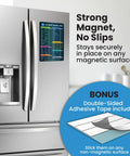 Air Fryer Cheat Sheet Magnet Set For Quick Times And Temperatures A Magnetic Guide For 100 Plus Foods on stainless steel fridge