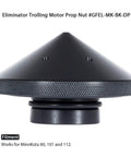 Prop Nut For Trolling Motors That Cuts Prop Noise And Vibration, Stabilizes With A Bigger Contact Point, Black Finish