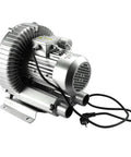 2HP Regenerative Blower And Vacuum Pump 150 CFM 110-120V industrial air pump with metal casing for wastewater treatment.