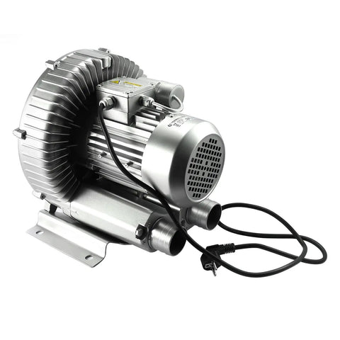 2HP Regenerative Blower And Vacuum Pump 150 CFM 110-120V industrial air pump with metal casing for wastewater treatment.
