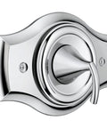 Chrome Shower Cover Plate Turns 3-Handle Or 2-Handle Showers Into A Slick Single-Handle Setup, Reflective finish, front view