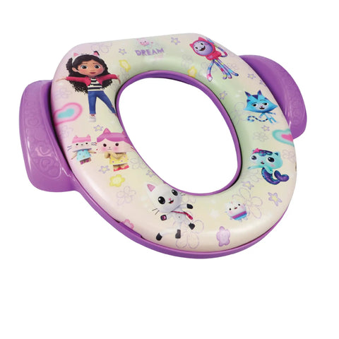Toddler Approved Soft Potty Seat Featuring Gotta Love Gabby Dollhouse Artwork With Solid Grip Handles For Total Breeze Potty Training Fits Like A Glove On Round Or Elongated Toilets Easy Peasy Parts For Quick Clean
