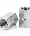 3/8 x 3/8 NPT Hex Coupling Double Female Pipe Fitting, 304 Stainless Steel, Beefy 4500 PSI, 2 Pack