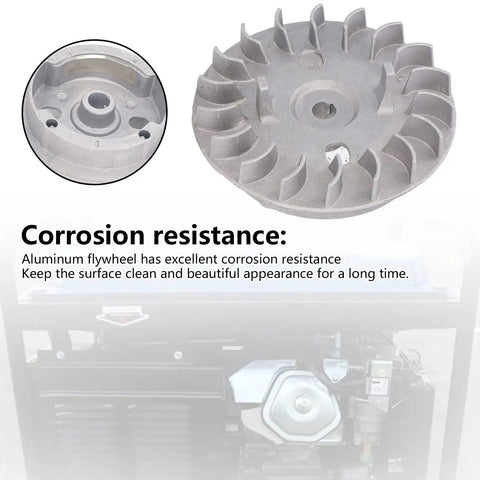 Beefed Up Aluminum Alloy Generator Flywheel Replacement For ET950 ET650 Portable Generators showcasing corrosion resistance