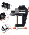 Durable Aluminum Bench Vise With Steel Screw And Handle Handy Lightweight Compact Clamping Tool For Home Workshop
