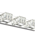 Crystal Vanity Light Three Light Modern Bathroom Fixture With Dimmable 18W LED for Small Bath No Fuss Flicker Free Mirror Sconce