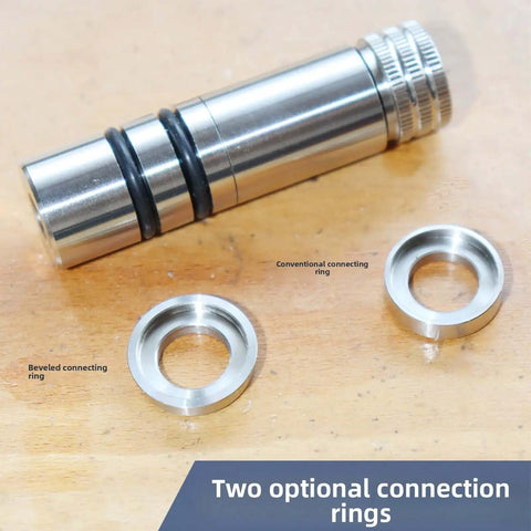 20mm Stainless Steel Bench Dogs Set With Rubber Connector on wood surface showing two optional connection rings