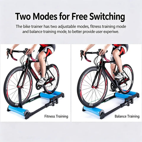 Indoor Bike Trainer Stand For Home Cycling Heavy Duty Aluminum Alloy Frame With ABS Roller Detachable Training Platform