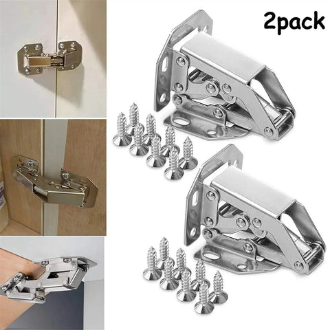 2-pack Stainless Steel Cabinet Hinge With Soft Close Hydraulic Damper Buffer For Smooth Door Action Durable Furniture Hardware