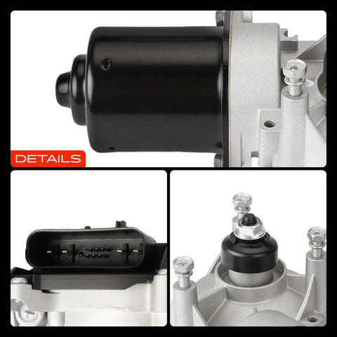 Bulletproof Front Side Windshield Wiper Motor With 4 Plus 8 Pin Connector For Ford F150 Explorer Mustang close-up details
