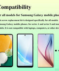 Compatibility display for Gotta Get This Straight Fire Samsung Galaxy Complete Screw Replacement Kit For A54 A53 A52s A51 A50s A42 A41 A40s A34 A33 A32 A31 A30 Series Toolkit.