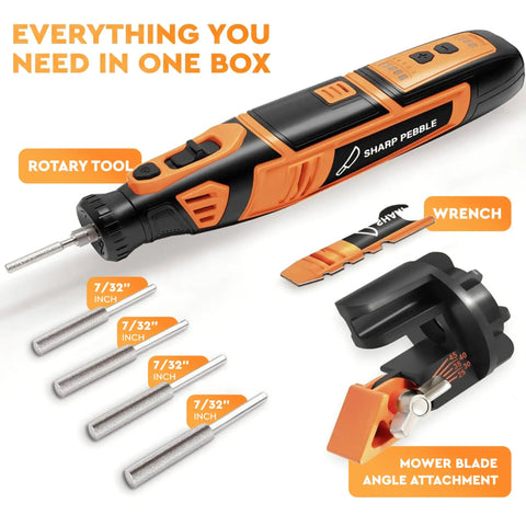 Cordless Lawn Mower Blade Sharpener And Lawnmower Sharpening Kit For Quick Yard Work Battery Powered Grass Trimmer Tool With Zero Hassle Setup Slick Precision Grinding For A Fresh Cut Every Time And Total Game Changer Performance