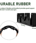 Heavy Duty Rubber Magnetic Gun Rack For Rifles And Shotguns Indoor Gun Safe Organizer showing dimensions and flexibility