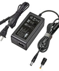 Power Supply Adapter 24V 2.5A DC Regulated Transformer Charger Plug-And-Play, 100-240V AC In, UL Listed, 60W Max