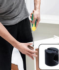 Person using screwdriver with 20 Pcs M6 Barrel Nuts Cross Dowels Slotted Nuts Replacement Hardware Kit For Cribs And Flat Furniture