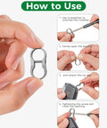 How to use guide for Titanium Alloy Car Key Chain Ring With Mini Key Shackle And Small Screwdriver For Narrow Hole Car Keys.