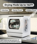 Slick Portable Countertop Dishwasher For Apartments And Rvs Sporting Five Tough Wash Cycles Rapid Air Dry Built In Water Tank glowing glass door