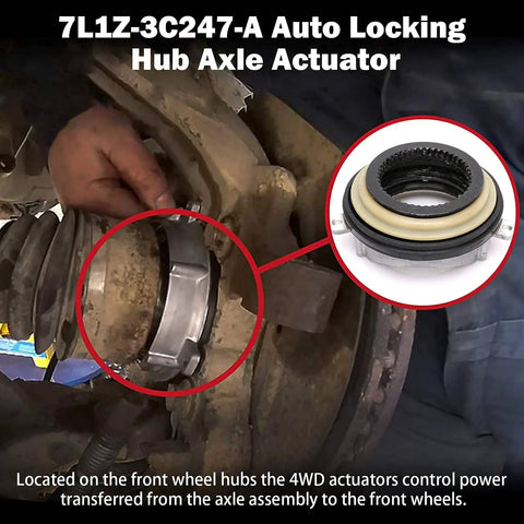 Front Left And Right Auto Locking Hub Actuator For 4x4 4WD IWE System on Ford F150, Expedition, Lincoln Navigator installation