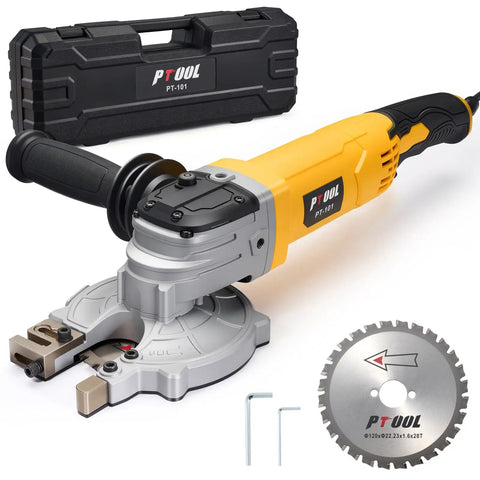 Pro Grade Electric Rebar Cutter Saw Kit With 1100W 120V 60Hz, includes ceramic carbide blade and carrying case