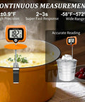 Digital Candy Thermometer With Pot Clip And Rotating Screen Deep Fry Oil Thermometer With Upgraded Silicone Insulation Cap For Accurate Frying Hands Free Readout And Easy Temperature Tracking. clip on pot probe in hot syrup