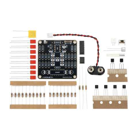 Electronic Dice Soldering Kit For Beginners And Students DIY LED Dice Circuit with 555 Timer And CD4017 Counter components
