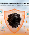 High Speed ABS 3D Printer Filament 1.75mm Black, 1Kg Spool, showing heat resistance with flame and temperature illustration.