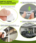 Dnairtly garage parking aid 2-pack with magnetic/screw hooks; tennis-ball parking guide and ceiling installation steps.