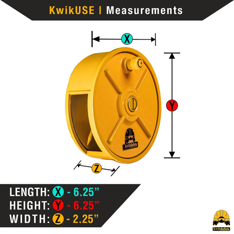 Measurements for Aluminum Tie Wire Reel Kit With Diagonal And Lineman Pliers Reel Pad And Safety Belt Lightweight Rebar Wire Tie Reel For Ironworkers Heavy Duty Tools All In One Belt Attach Kit, showing dimensions: 6.25" length, 6.25" height, 2.25" width.