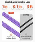 Four Leg Lifting Slings With Hooks 6600 Lb Capacity Heavy Duty Polyester Bridle Sling Five Foot Rigging Strap detail