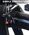 Durable Aluminum Alloy Bike Cable End Caps Set For Brake And Shifter Cables with square tail cap on black bike frame