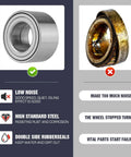 Trusted Built Rear Wheel Bearing Kit For Polaris Ranger Sportsman RZR ATV Fresh Trail Swap Rock Solid Precision OE Replace 3514635 3585502 showing new vs worn components.