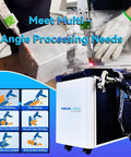 Hardcore 3000W Handheld Laser Welder 4 In 1 Pro Cutting And Cleaning Machine in use for aluminum welding.