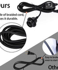 Comparison of durable black cord in Vintage Plug In Pendant Light Kit For Industrial Style Home Decor versus standard cord
