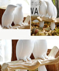 Slick Wall Mounted Hooks For Coats Keys Hats And Towels Housing A Rad Bird Motif Hella Sturdy Home Organization For Your Entryway Mudroom Or Hallway Nook, featuring two white birds on a branch.