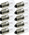 25 Pack E10 Mini Light Bulbs 6.3V 0.15A Incandescent Tungsten Filament Indicator Lamp For Flashlights And Small Tools Old Fashioned Warm Yellow Glow Durable And Easy Replacement, 25 bulbs