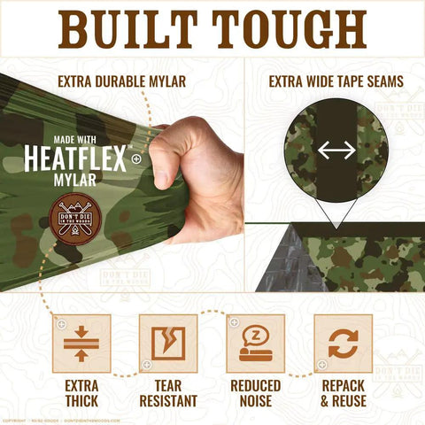 Survival Tent For Two Packable Emergency Shelter Made From Thick Mylar Space Blanket Reflective Heat Waterproof Camo Tube Tent