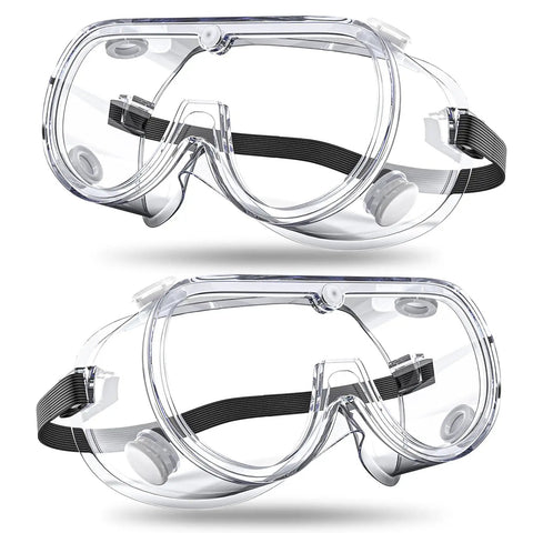Anti Fog Safety Goggles With Scratch Resistant Lenses For Chemistry Lab Woodworking Painting Construction And Mowing, 2-pack