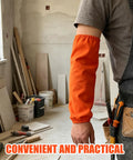 Badass Heat Resistant Welding Sleeves For Heavy Construction And Mechanic Work Featuring Reusable Cotton Arm Guards visible on worker's arm.
