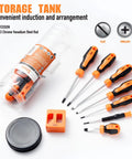 Magnetic Screwdriver Set 13 Pieces With 6 Phillips And 6 Flat Head Bits Chrome Vanadium Steel Pro Grade Durable Ergonomic Non Slip Handles