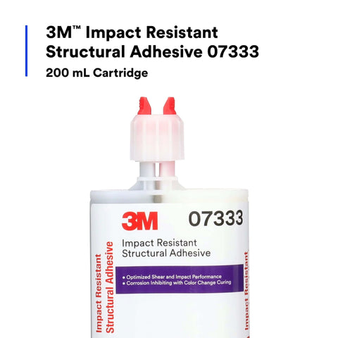 Impact Resistant Structural Adhesive 07333, Two-Part Epoxy for Automotive OEM Repair, 200 mL Cartridge