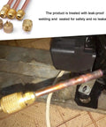 10 Piece Refrigeration Service Access Valves Kit One Quarter Inch SAE To One Quarter Inch OD valve stem with welding