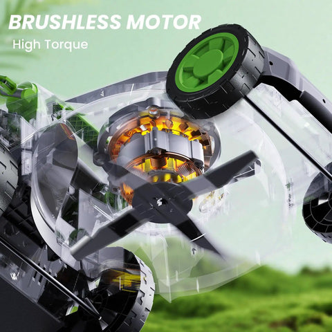Cordless 13 Inch Lawn Mower With 40V Battery, Walk Behind Electric Lawn Tool For Small Yards, Gardens And Patios, 5 Height Adjustable Cutting Deck From 25mm To 75mm, Lightweight, Easy Start, No Gas, brushless motor view
