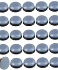 24 Pack Self Adhesive Furniture Sliders Move Heavy Chairs Sofas And Desks Slick Across Floors No Sweat Round Carpet Protectors Halt Dents Easy Glide Movers Total Win, showing round plastic sliders.